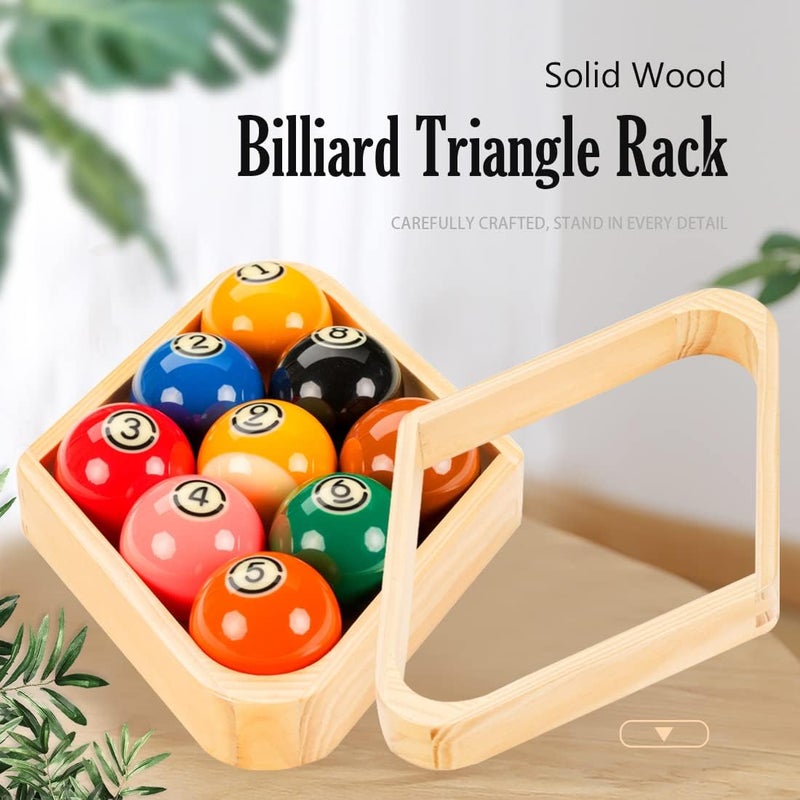 CRICAL Wooden Billiard Ball Rack Billiard 8-Ball Triple-Cornered Rack and 9-Ball Diamond Billiard Rack for Billiard Pool Table Accessories - Image 2